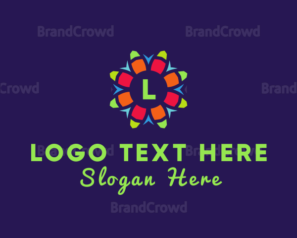 Colorful Flower Lantern Logo