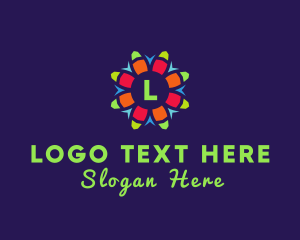 Spa - Colorful Flower Lantern logo design