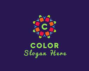 Colorful Flower Lantern logo design