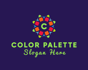 Colorful Flower Lantern logo design