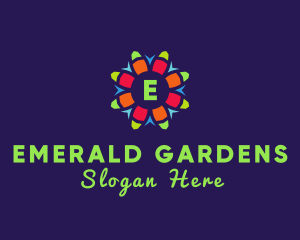 Colorful Flower Lantern logo design