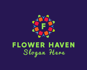 Colorful Flower Lantern logo design