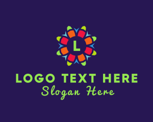 Colorful Flower Lantern Logo