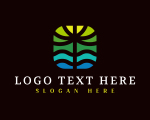 Tree - Nature Palm Tree logo design