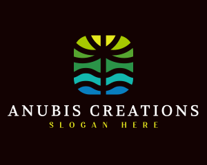 Nature Palm Tree logo design