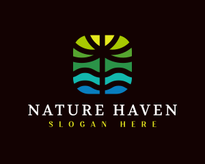 Nature Palm Tree logo design