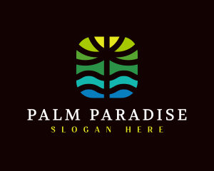 Nature Palm Tree logo design