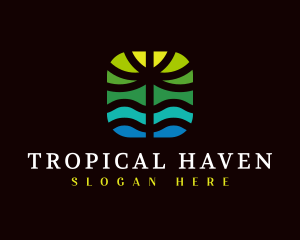 Nature Palm Tree logo design