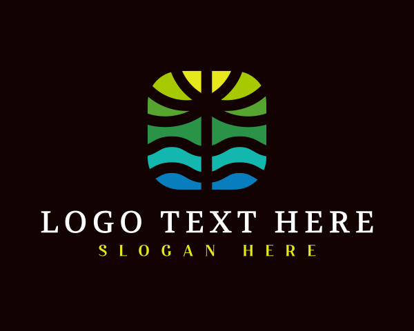 Tree - Nature Palm Tree logo design