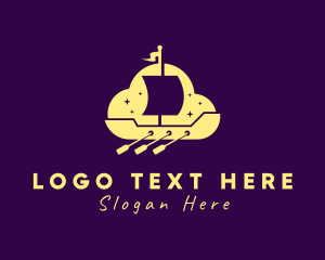 Midnight - Yellow Viking Boat logo design