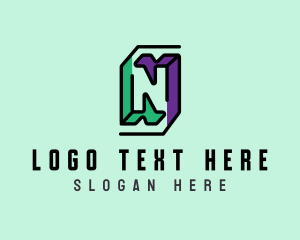 Contractor - Outline Business Letter N logo design