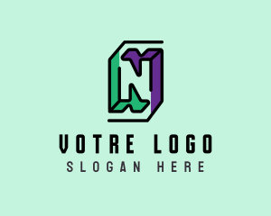 Cleaning - Outline Business Letter N logo design