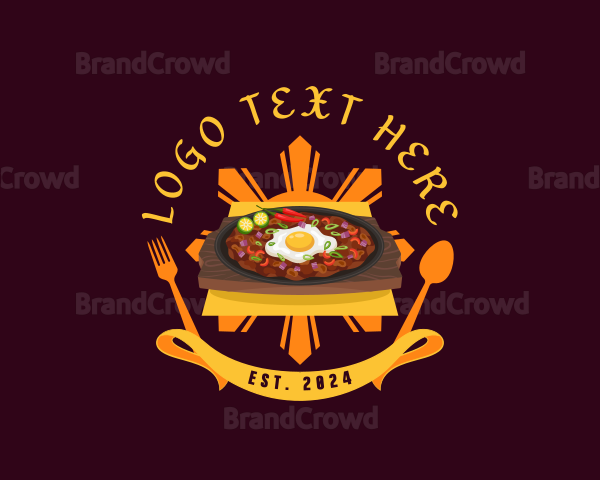 Filipino Cuisine Sisig Logo