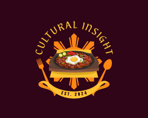 Filipino Cuisine Sisig logo design