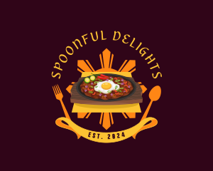 Filipino Cuisine Sisig logo design