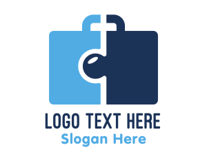 Linkedin - Professional Puzzle Briefcase logo design