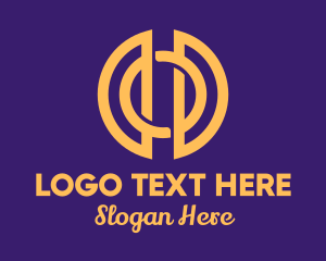Lux - Golden Elegant Round Circle logo design