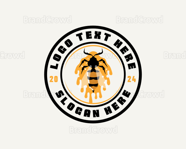 Bee Insect Honeycomb Logo