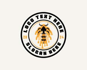 Animal - Bee Insect Honeycomb logo design