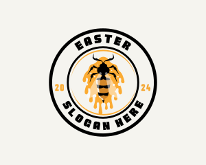 Bee Insect Honeycomb Logo