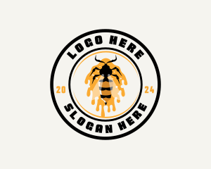 Bee Insect Honeycomb Logo