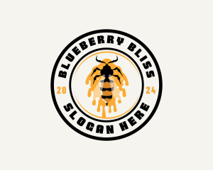 Bee Insect Honeycomb logo design
