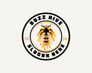 Bee Insect Honeycomb logo design