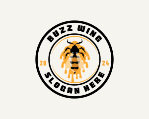 Bee Insect Honeycomb logo design