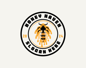 Bee Insect Honeycomb logo design