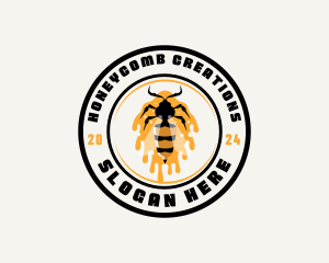 Beeswax - Bee Insect Honeycomb logo design