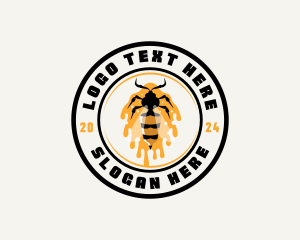 Bee Insect Honeycomb Logo