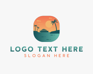 Beach Island Tourism logo design