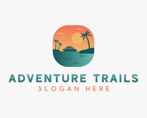 Beach Island Tourism logo design