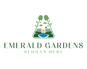 Shovel Lawn Garden logo design