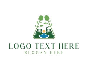 Lawn - Shovel Lawn Garden logo design