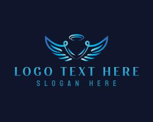 Religious - Holy Angel Wings logo design