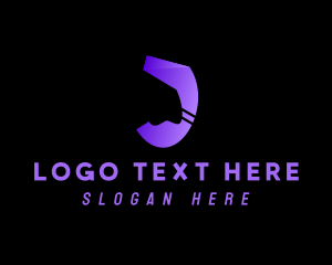 Purple - Quirky Business Letter J logo design