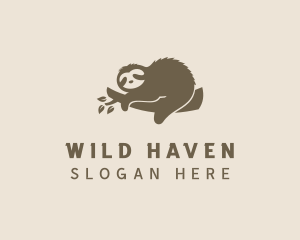 Zoo - Sloth Wildlife Zoo logo design