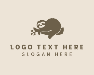 Sloth Wildlife Zoo Logo