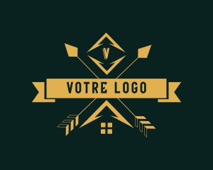 House Roofing Arrow Logo