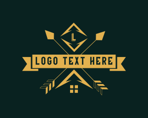 Developer - House Roofing Arrow logo design
