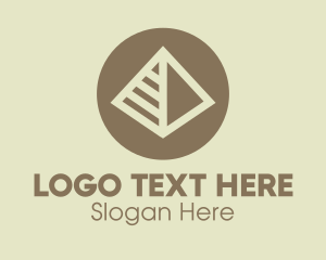 Three-dimensional - Brown Pyramid Landmark logo design