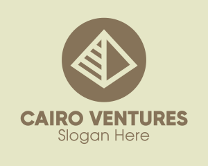 Cairo - Brown Pyramid Landmark logo design