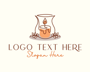 Leaf - Scented Candle Decor logo design