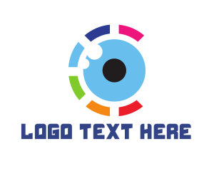 Optical Shop - Colorful Eye Ball logo design