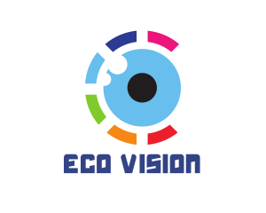 Colorful Eye Ball logo design