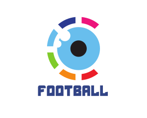 Optometrist - Colorful Eye Ball logo design