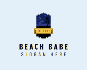 Island Beach Night logo design