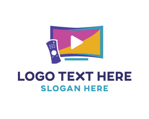 Smartphone - Multicolor Media Television logo design