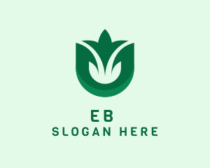 Shield - Natural Leaf Plant logo design